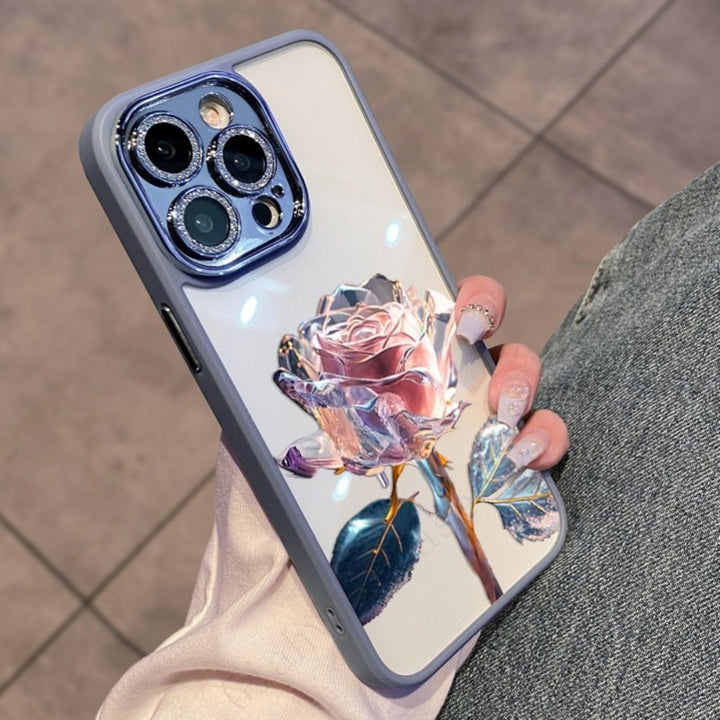 Aesthetic Shiny Rose iPhone Case - Juneptune