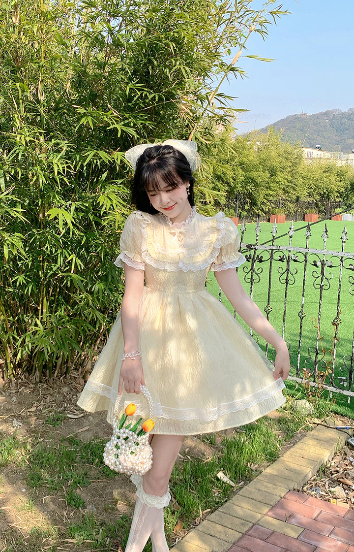 Sweet Lolita Yellow Princess Dress - Juneptune