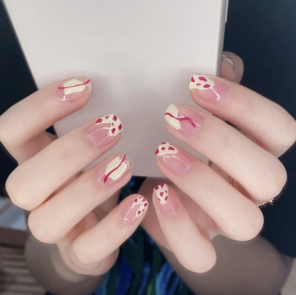 24pcs/Set Press-On Ballerina Aesthetic Nails - Juneptune