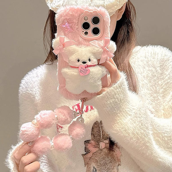 Pink Fluffy Puppy iPhone Case