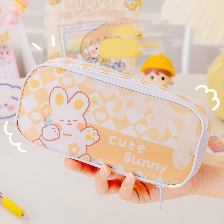 Kawaii Checkerboard Pencil Case - Juneptune