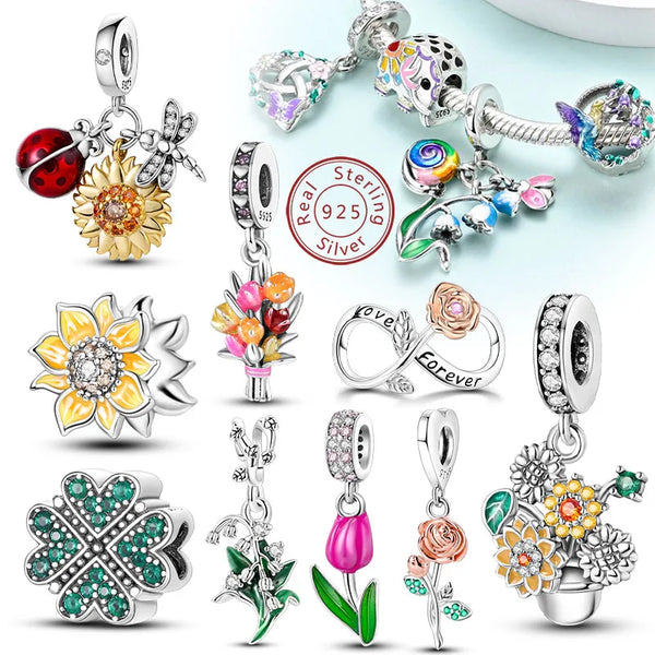 Cottagecore Floral Bracelet Charms