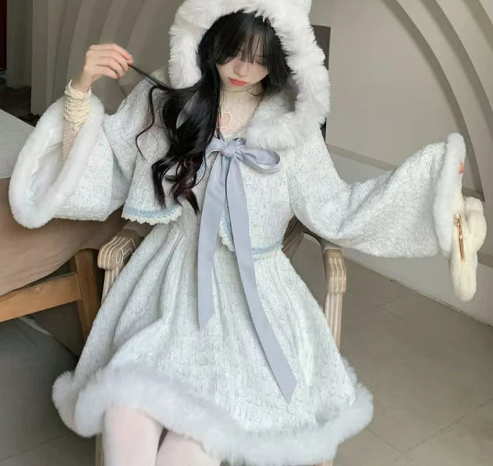Winter Princess Faux Fur Outfit Set – Juneptune