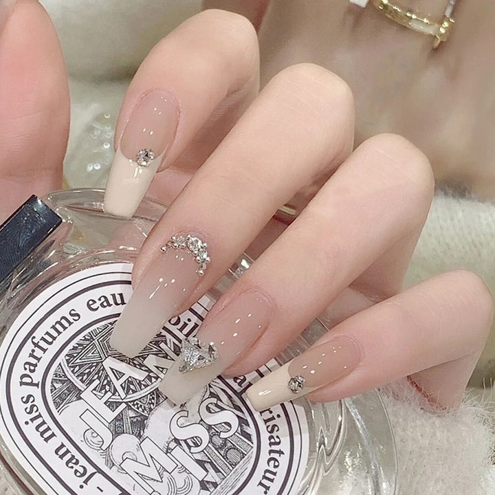 24pcs/Box Press On Cute Aesthetic False Nails - Juneptune