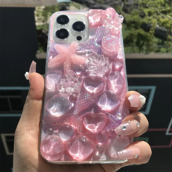 Pink Glitter Mermaid iPhone Case