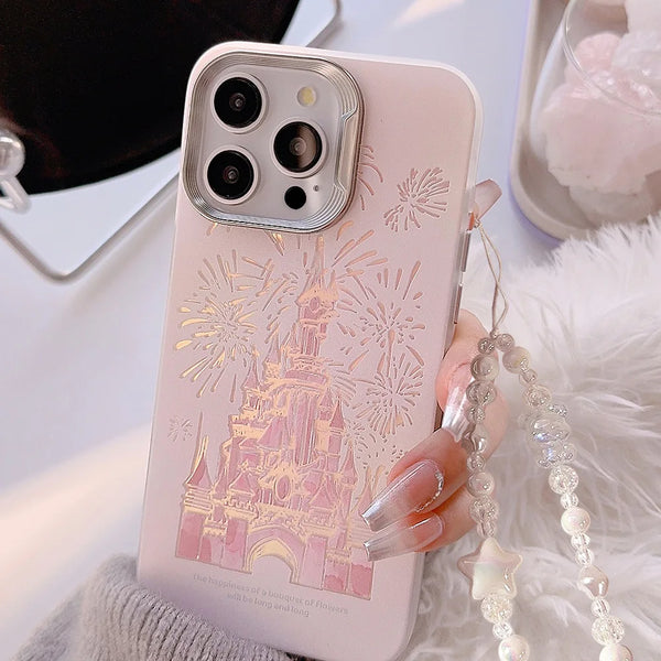 Glitter Castle iPhone Case With Chain