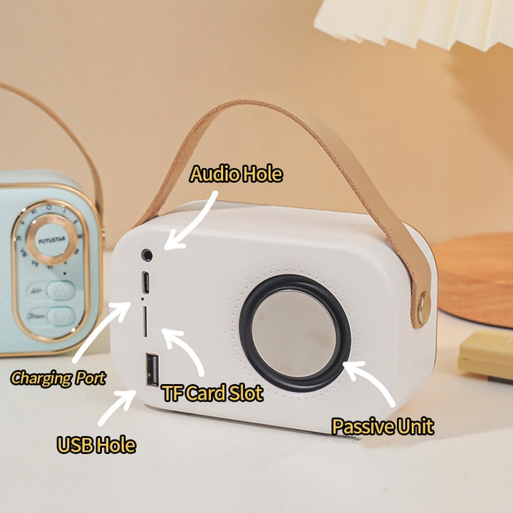 Aesthetic Retro Mini Bluetooth Speaker Radio - Juneptune