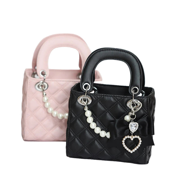Royal Lolita Pearl Bow Hand Bag