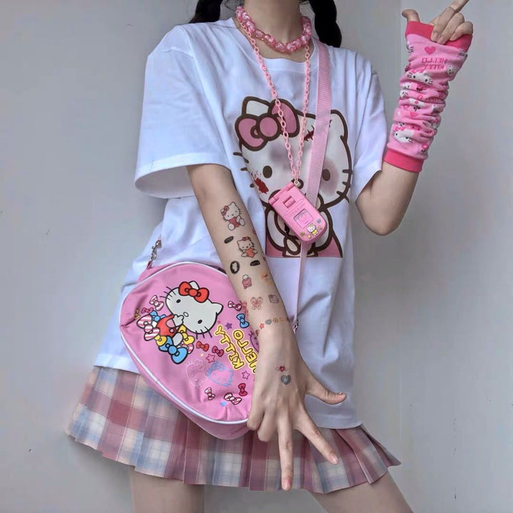 Y2K Sanrio Hello Kitty Pink Sleeves - Juneptune