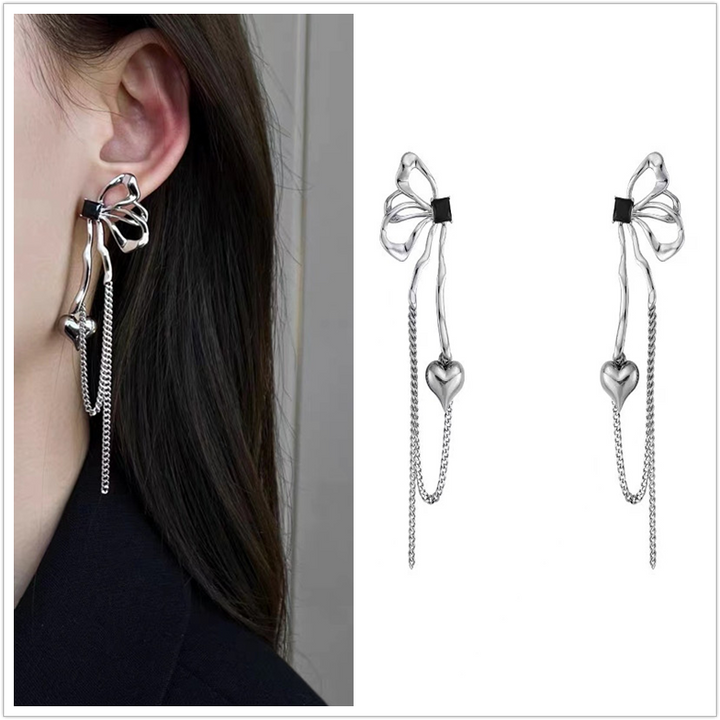 Harajuku Heart Drop Earrings - Juneptune