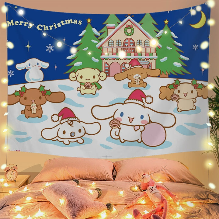 Sanrio Kawaii Cinnamoroll Wall Decoration Tapestry - Juneptune