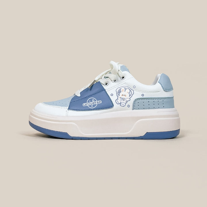 Kawaii Blue Bunny Chunky Sneakers - Juneptune