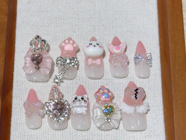 Kawaii Pastel Chiikawa Nails Set