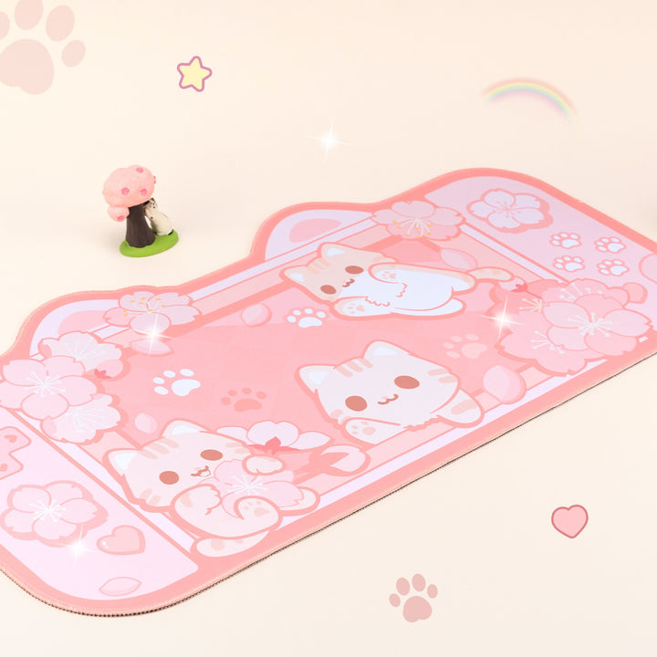 Colorful Animal Themed Oversized Mousepad With Ears - Juneptune