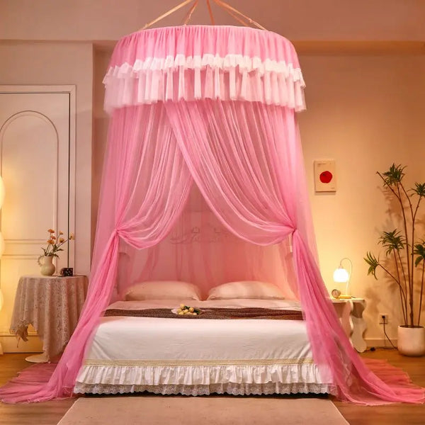 Princess Dreamhaven Ruffle Canopy Bed Net