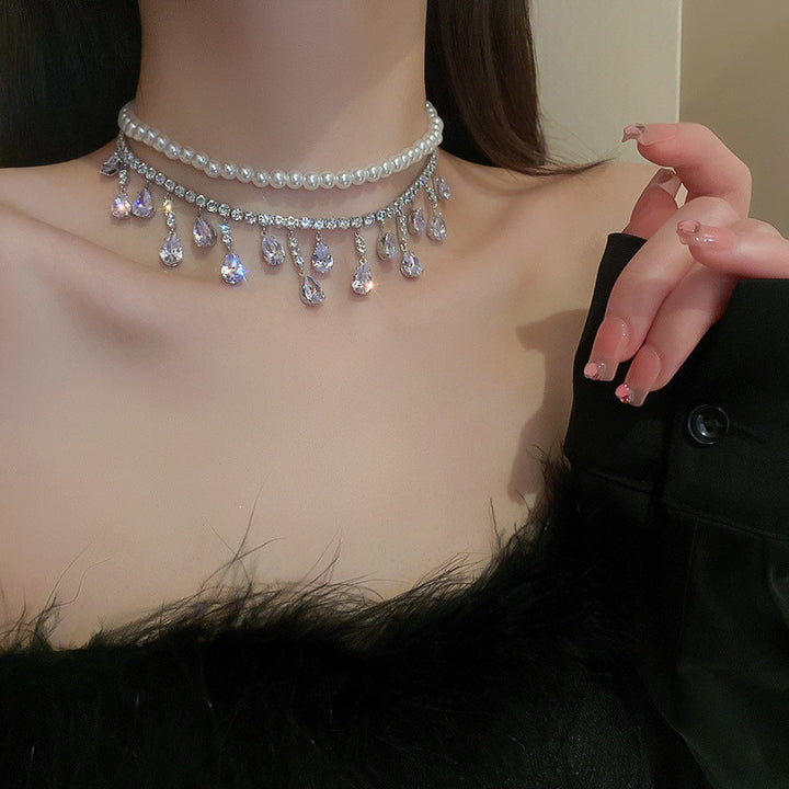 Coquette Pearl Choker Necklace - Juneptune