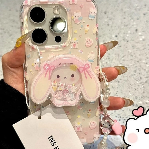 Pastel Bunny Heart iPhone Case