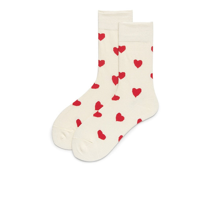 Coquette Heart Cotton Socks - Juneptune