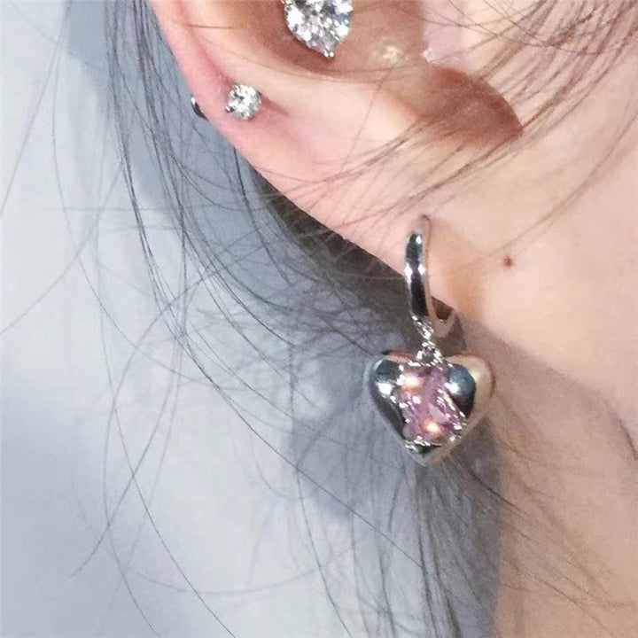 Harajuku Heart Drop Earrings - Juneptune