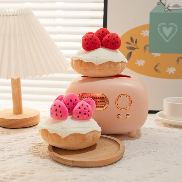 Kawaii Strawberry Cake Plushie - Juneptune