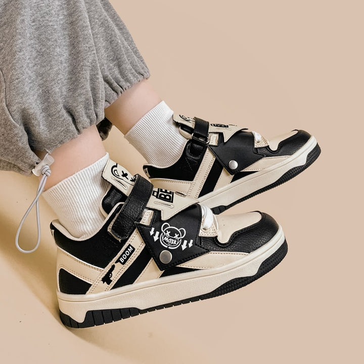 Streetwear Black Bear Chunky Shoe Sneakers - Juneptune