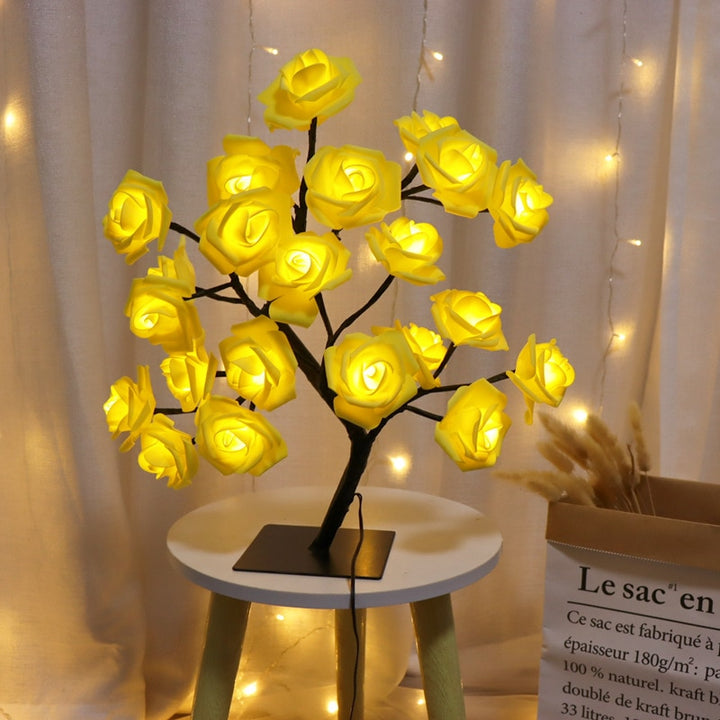 LED Table Lamp Flower Rose Tree Lights - Juneptune