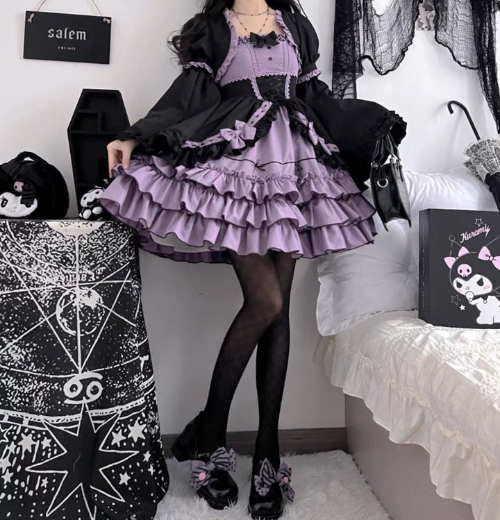 Sweet Lolita Purple Ruffle Dress - Juneptune
