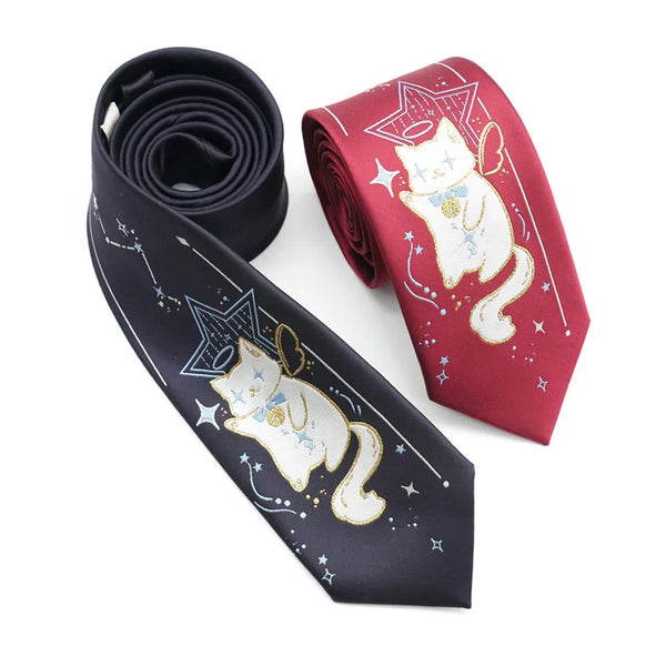 Starry Cat Necktie