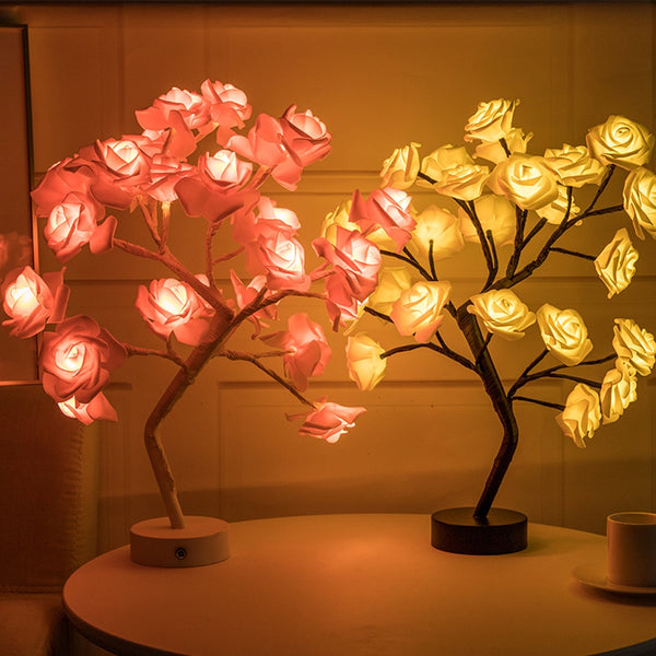 LED Table Lamp Flower Rose Tree Lights - Juneptune