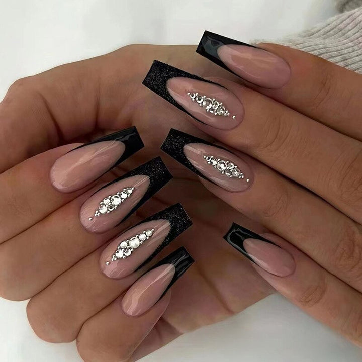 24pcs/Box Press On Long Aesthetic False Nails - Juneptune