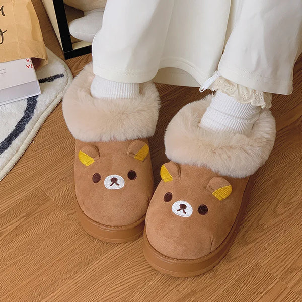 Cozy Bear Paw Plush Slippers