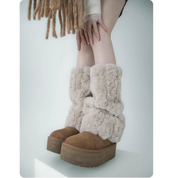 Winter Faux Fur Leg Warmers