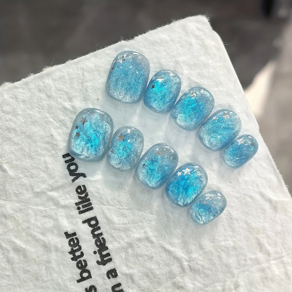 Aquamarine False Nails