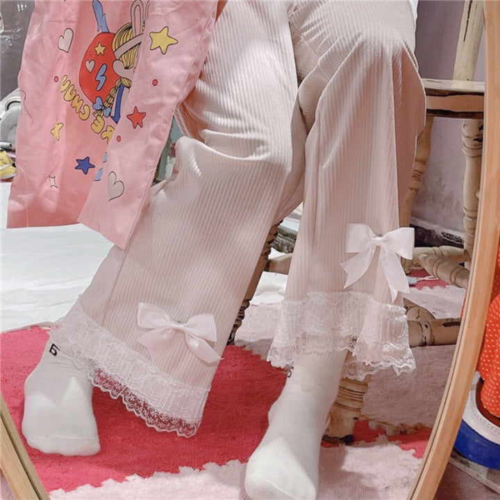 Kawaii Lolita High Waist Corduroy Pants - Juneptune