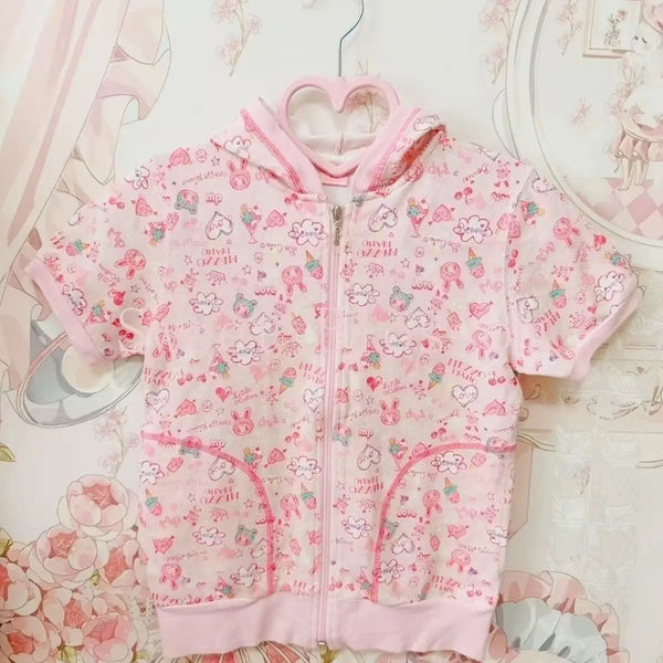 Sugar Bunny Dreams Pastel Zip-Up Hoodie
