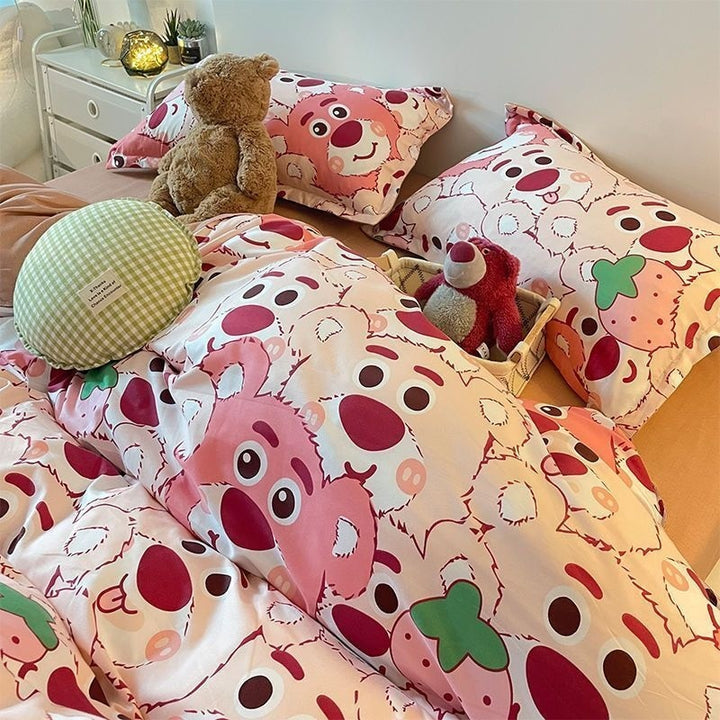 Strawberry Bear Bedding Set - Juneptune