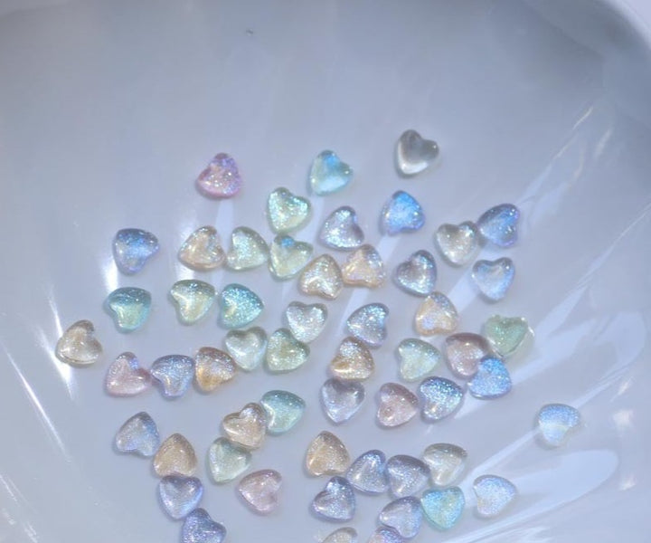 Crystal Heart DIY Nail Beads - Juneptune