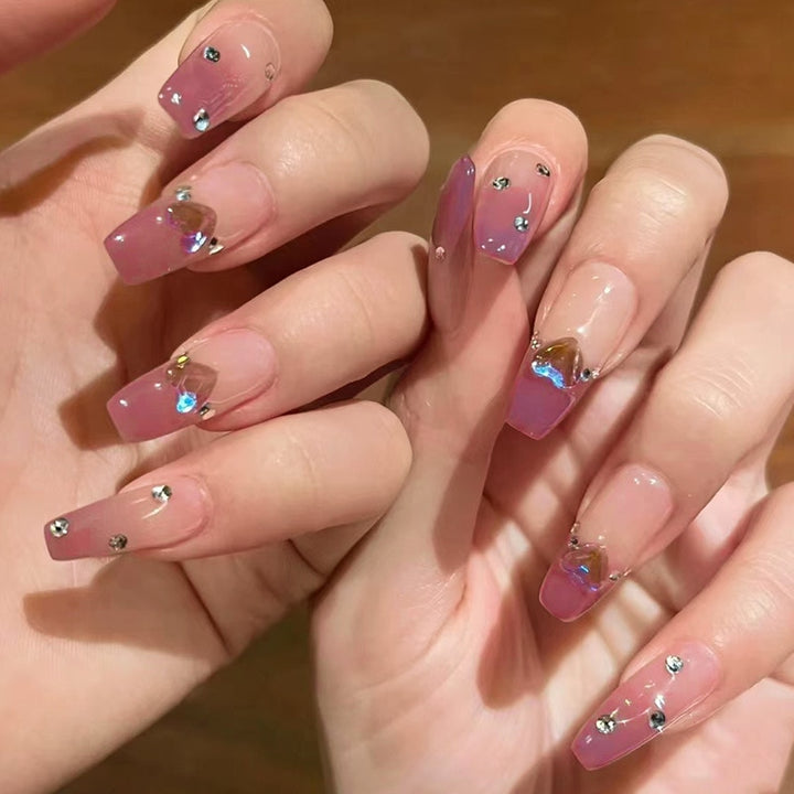 24pcs/Box Press On Cute Aesthetic False Nails - Juneptune