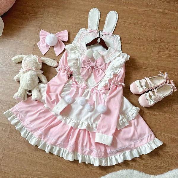 Marshmallow Bunny Lolita Dress Set