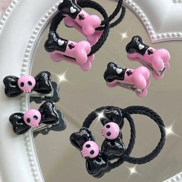 Kuromi Skull Hair Clips