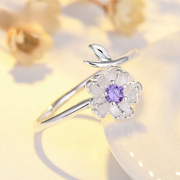 Cherry Blossom Adjustable Ring