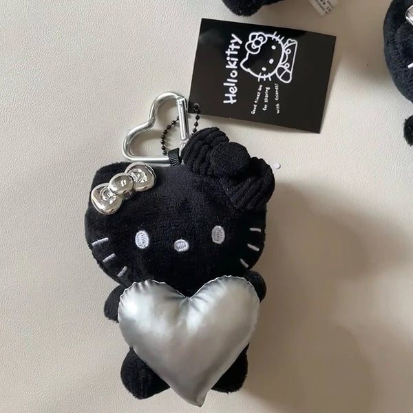 Black Hello Kitty Keychain Plush