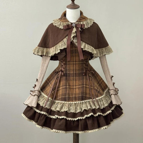 Vintage Maple Cottage Lolita Outfit Set
