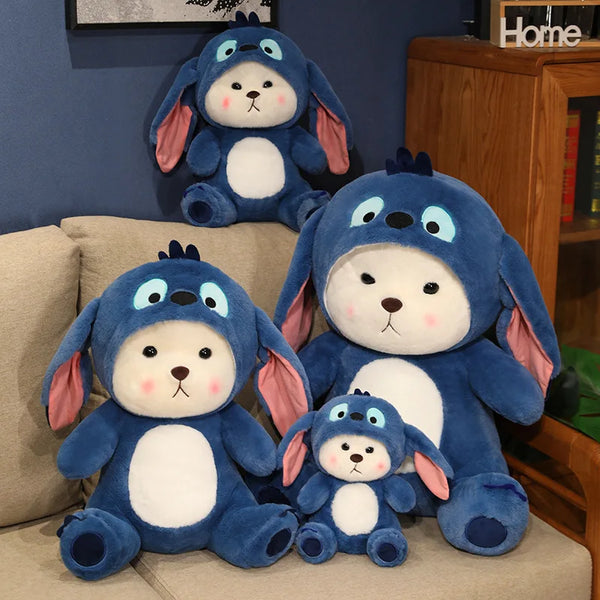 Blue Stitch Bear Plush Doll