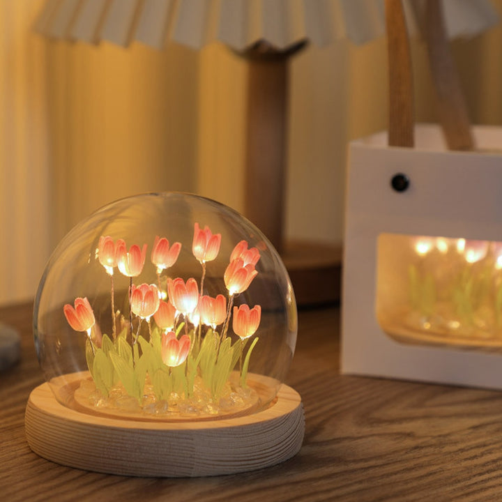 Flower Tulip Night Light Battery Operated Lamp - Juneptune