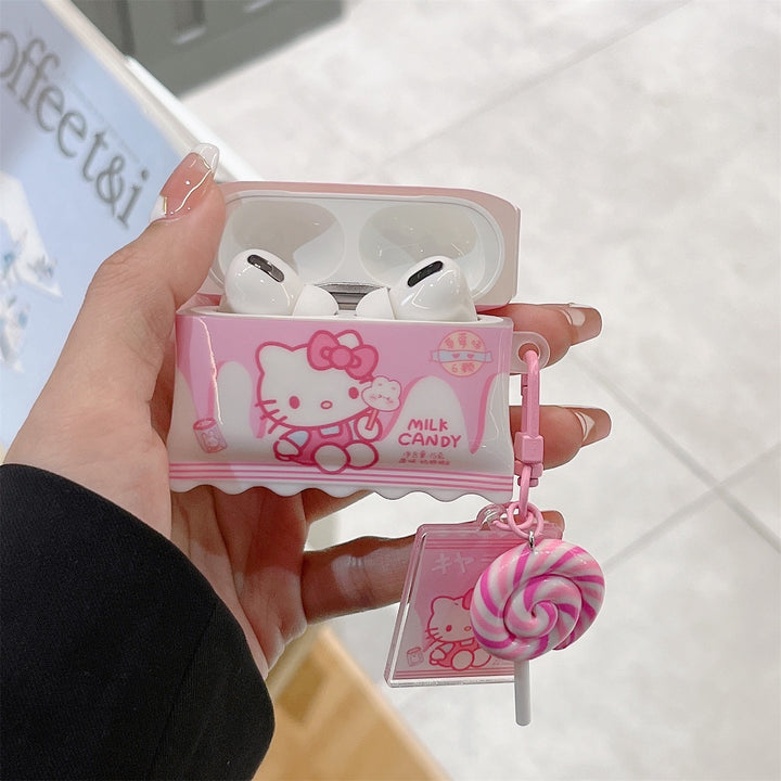 Kawaii Sanrio Candy Hello Kitty Pink Airpods Case - Juneptune