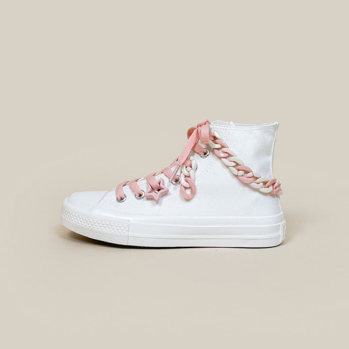 Kawaii Spring Pastel Chain High Top Shoes - Juneptune