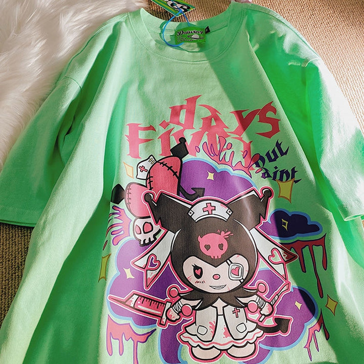 Harajuku Streetwear Sanrio Kuromi T-Shirt - Juneptune