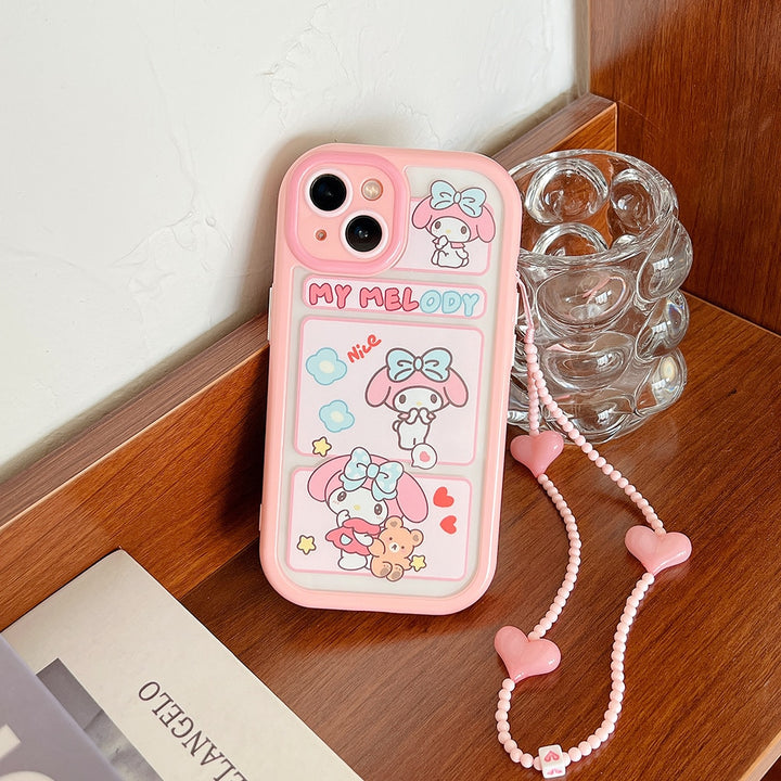 Sanrio Kuromi & My Melody iPhone Case With Bracelet - Juneptune