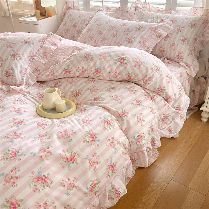 Coquette Princess Duvet Cover With Ruffles - Juneptune